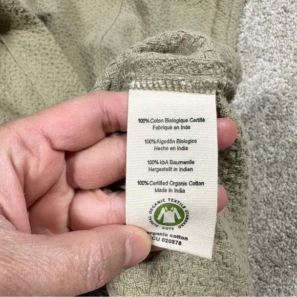 Ethos Paris 100% Organic Cotton Calcutta Sleeveless Mini Dress Textured Sable L - Picture 10 of 13